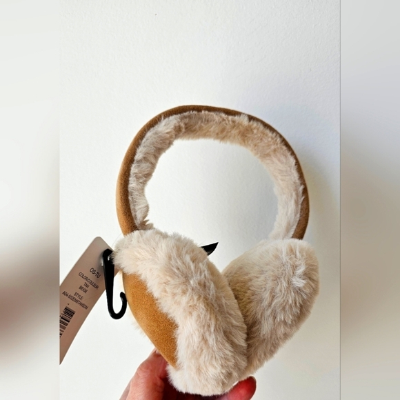 Kit Accessories Earmuffs Ears Warmer Faux Fur Taupe Brown Beige - Picture 1 of 5